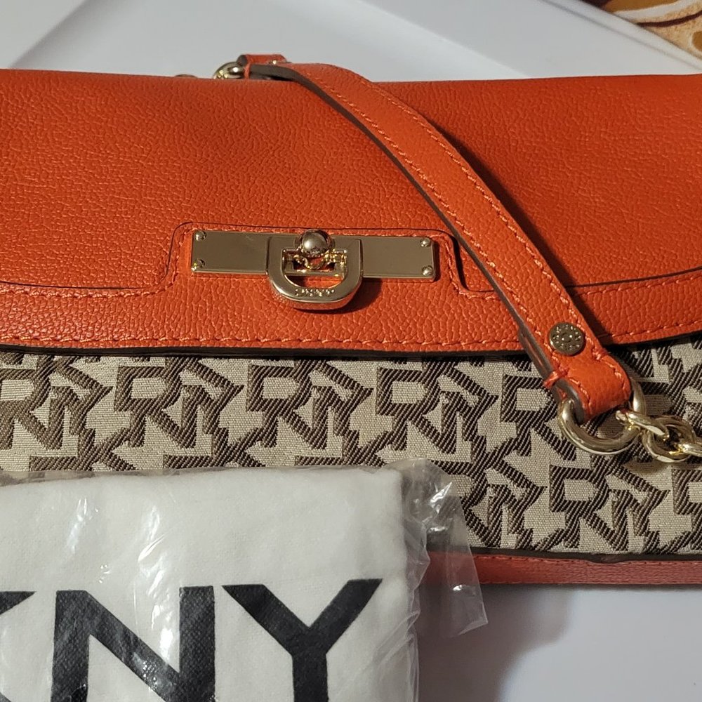 Dkny Orange envelop bag new